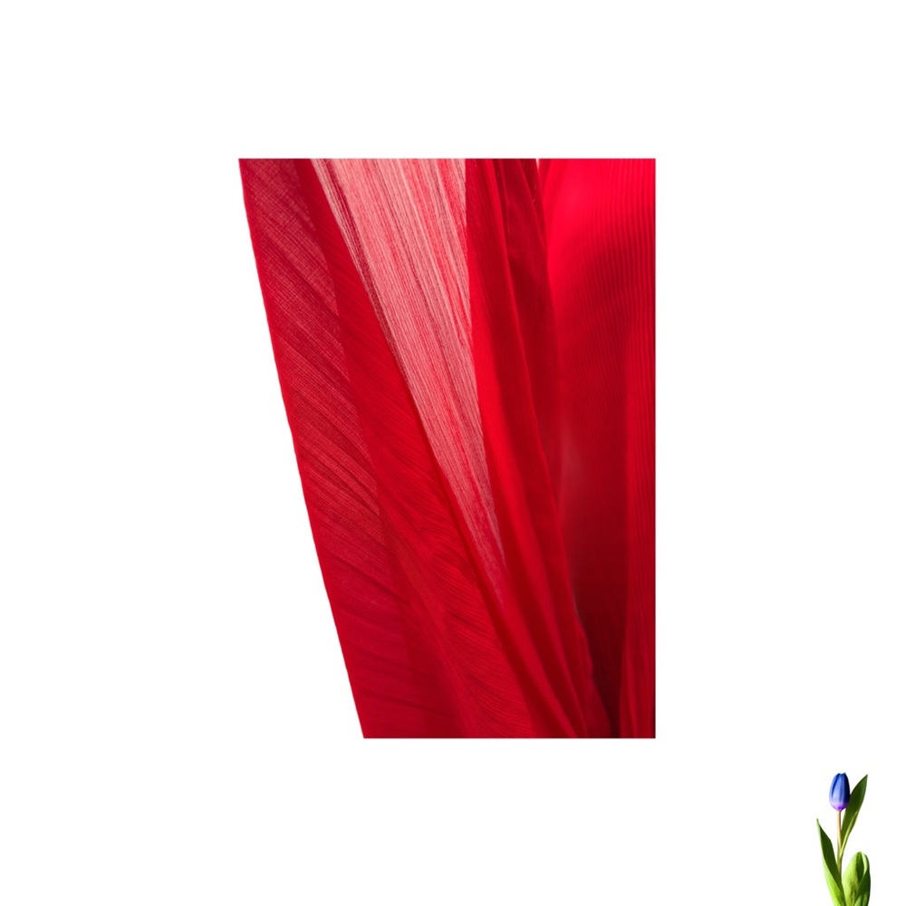 H&M Red pleated Chiffon Midi Dress size 4 - Picture 6 of 8